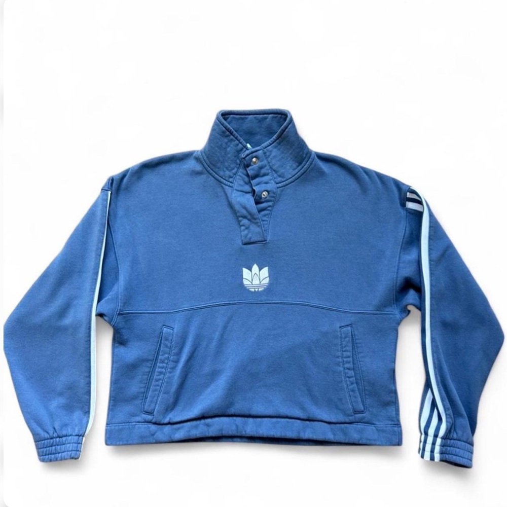 Adidas Blue Pullover Pullover - Size S